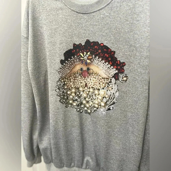 Christmas Santa holiday Sweater size Large Excellent condition. - Picture 3 of 5